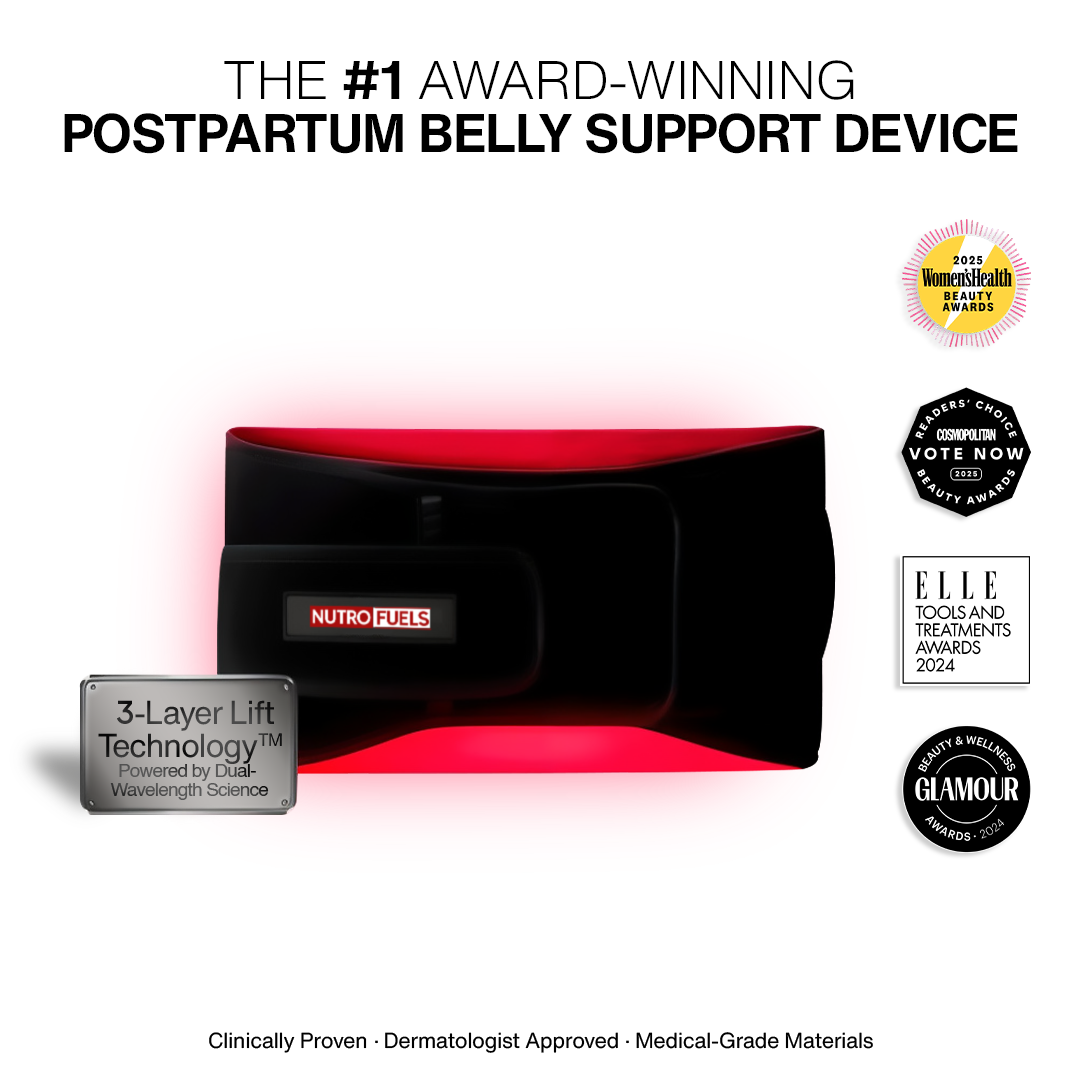 Nutrofuels™ Red Light Therapy Belt Designed for Soft, Postpartum Bellies