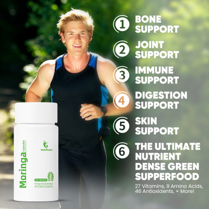 Moringa Capsules – 5X More Nutrients, 100% Organic & USA Made