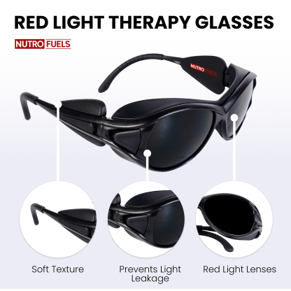 Nutrofuels™ Red Light Therapy Glasses – Eye Protection for LED & NIR Devices