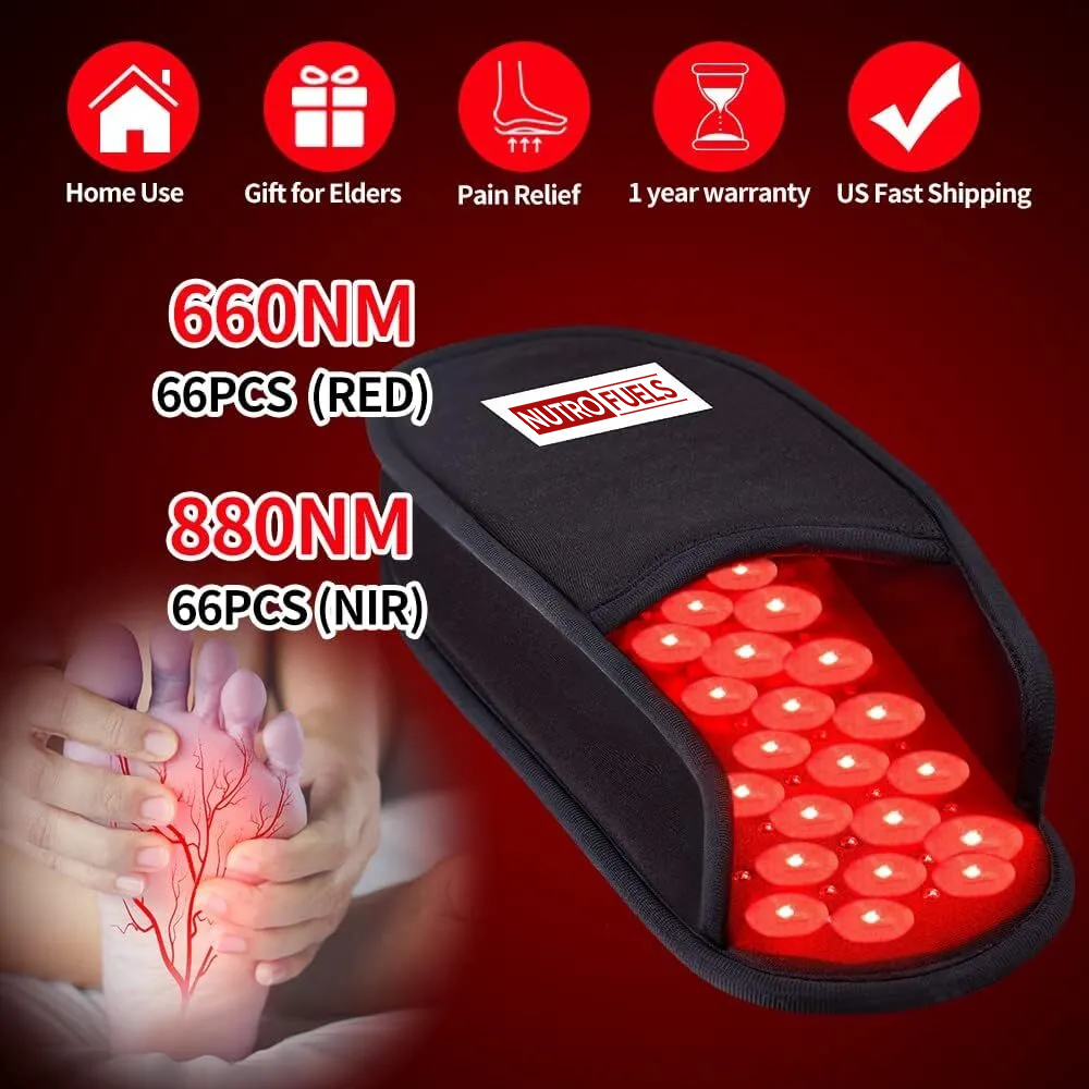 Nutrofuels™ Red & Infrared Therapy Slipper for Foot Pain Relief