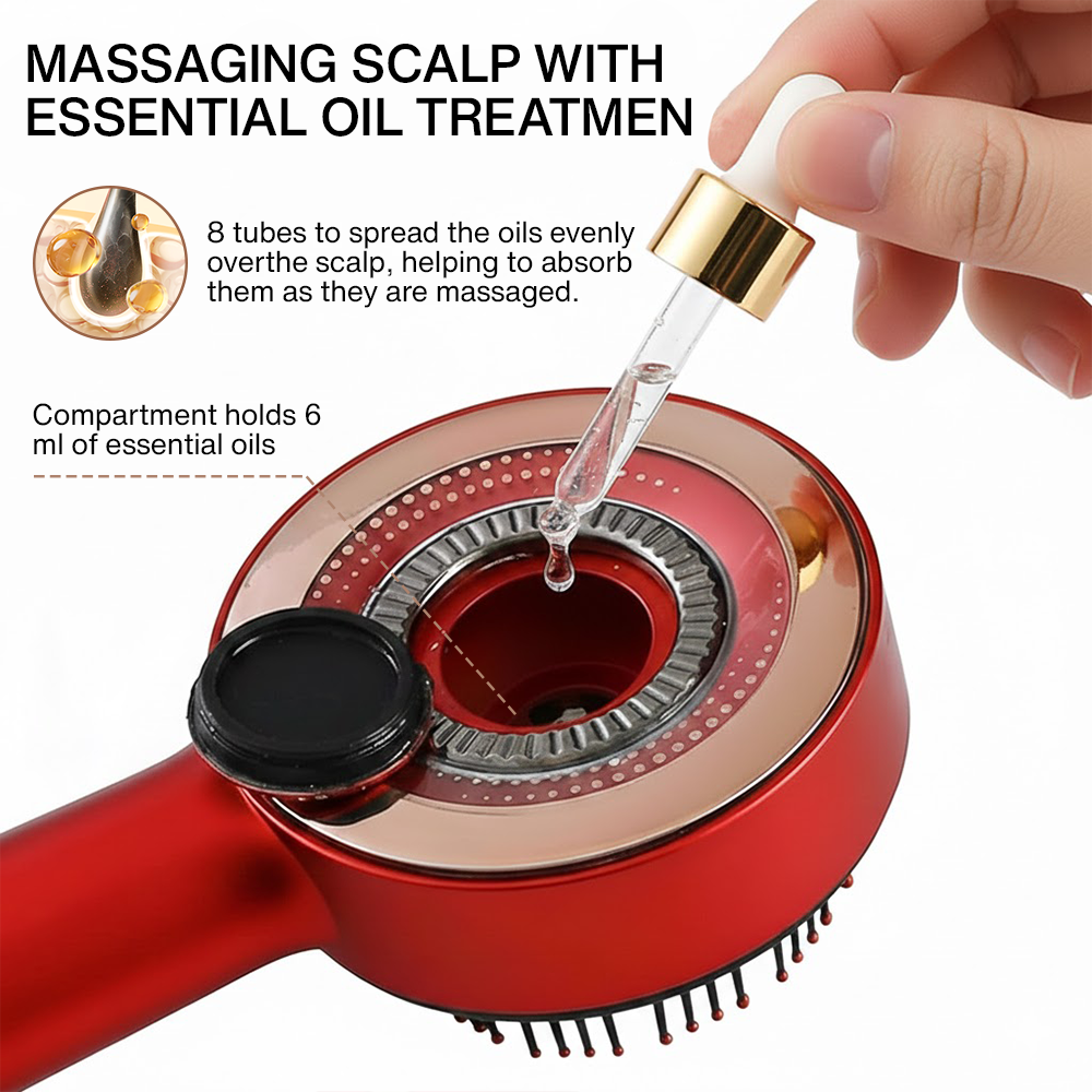 Nutrofuels™ Red Light Scalp Massager Comb – LED & Vibration for Hair Growth