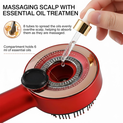 Nutrofuels™ Red Light Scalp Massager Comb – LED & Vibration for Hair Growth
