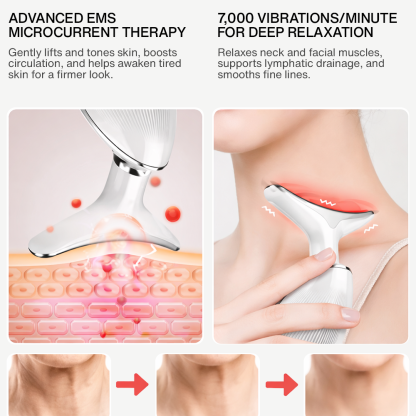 Nutrofuels™ 3-in-1 LED Face Sculpting Wand – Red, Blue & Green Light Therapy