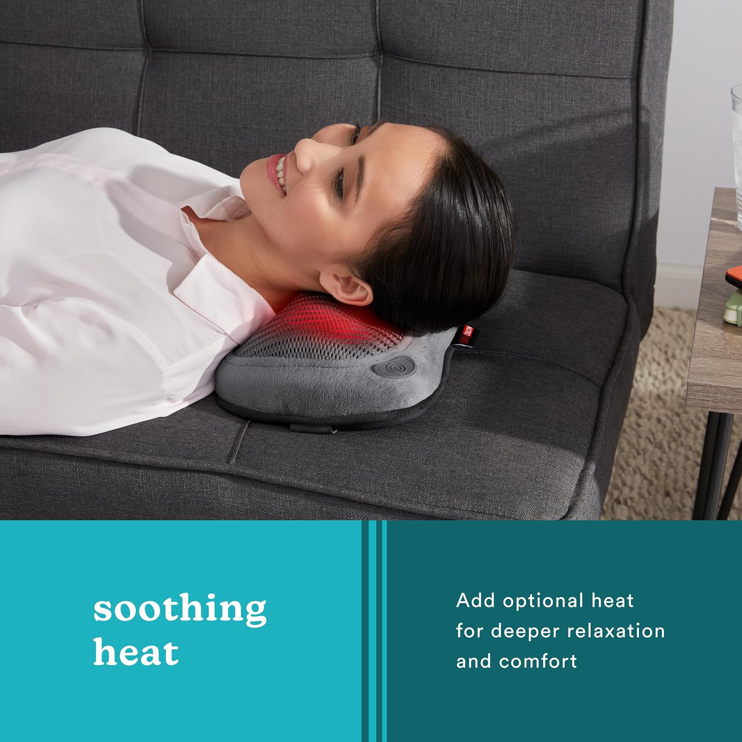Nutrofuels™ Shiatsu Massage Pillow – Cordless Heat Relief for Tight Muscles