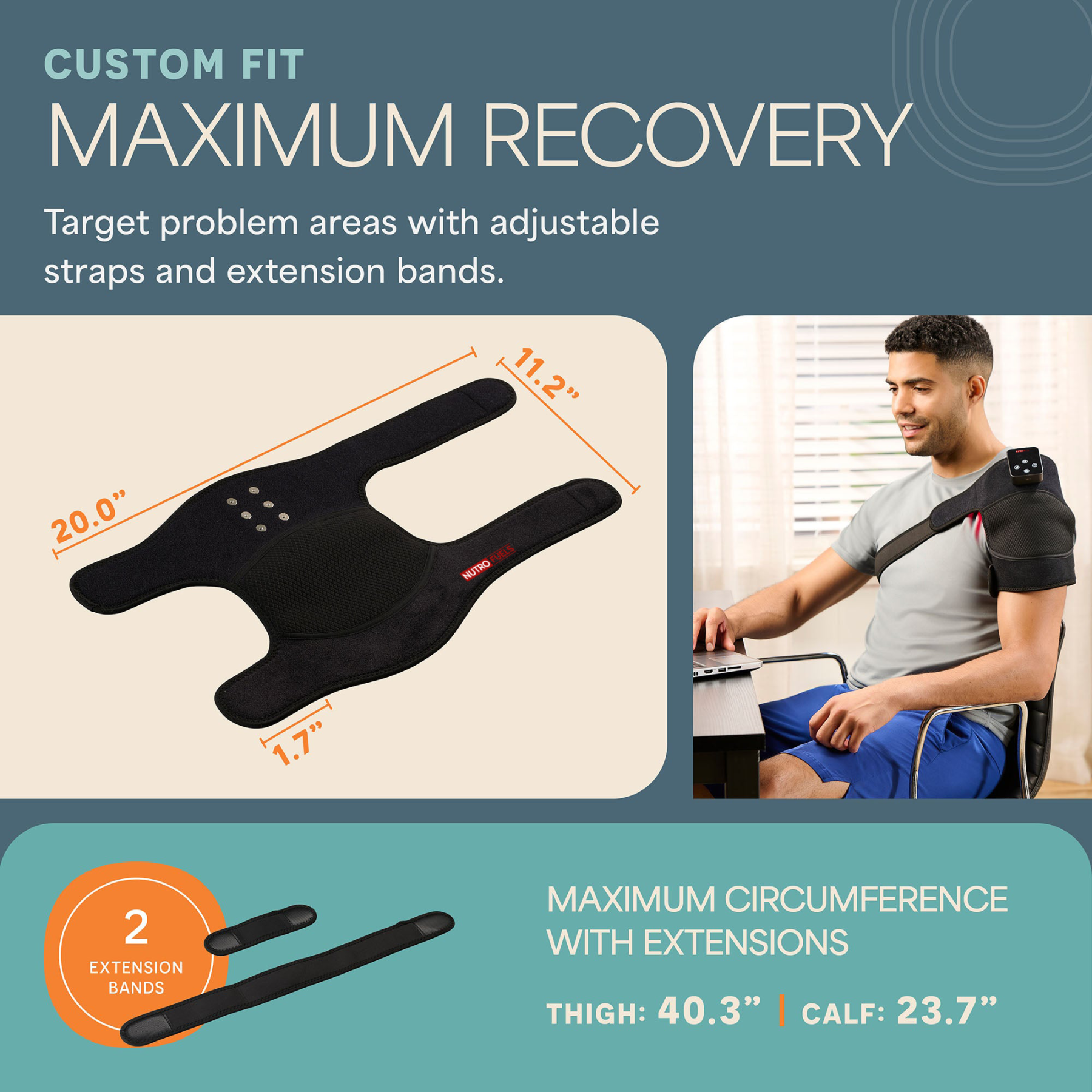 Nutrofuels™ Knee Wrap – Red Light Relief for Joint Pain & Stiffness