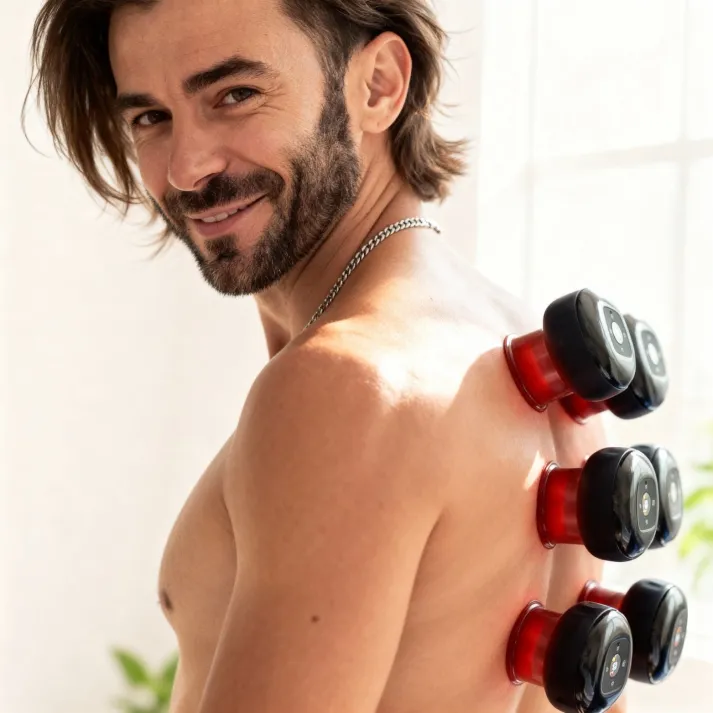 Nutrofuels™ 3-in-1 Cupping Massager – Suction, Heat & Red Light Muscle Relief