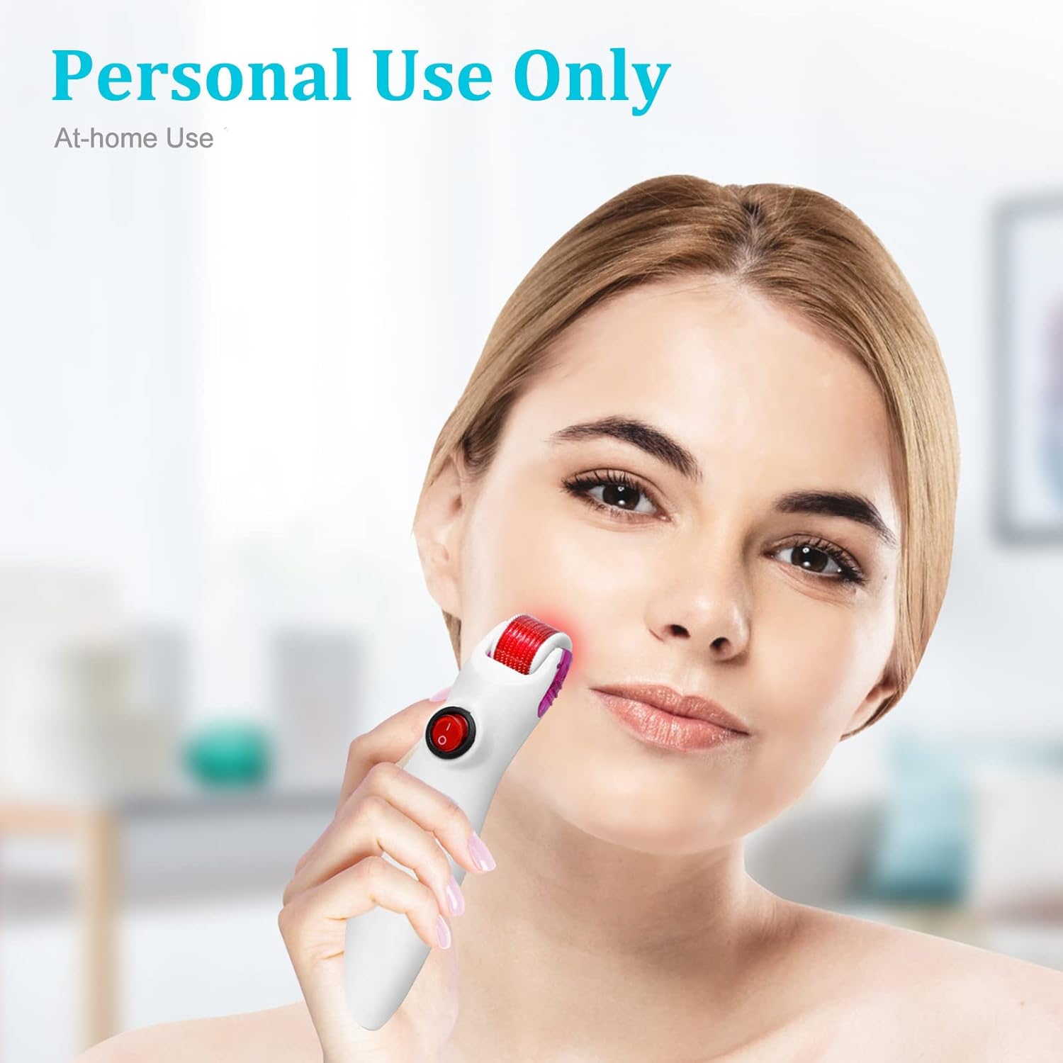 Nutrofuels™ Red LED Microneedling Derma Roller – 2-in-1 Collagen & Glow Reviver