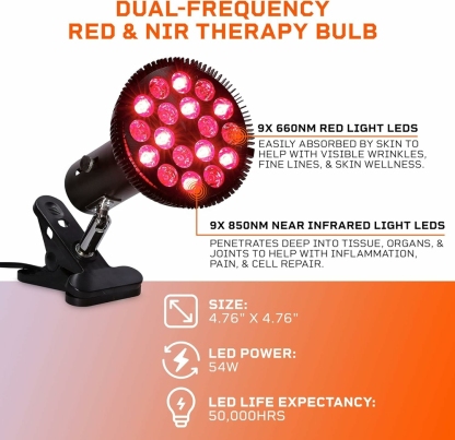 Red & Infrared Light Therapy Lamp – Fast Relief & Radiant Skin