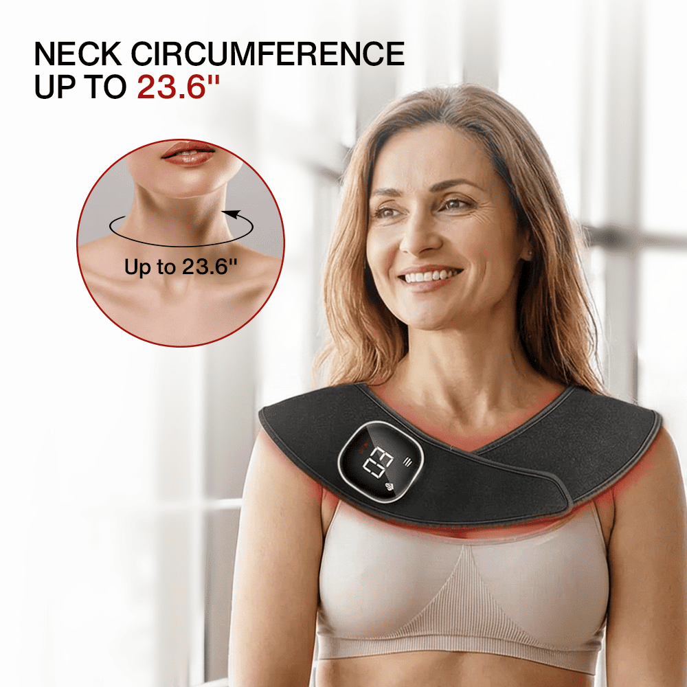 Nutrofuels™ Infrared  Neck & Shoulder Wrap – Red + NIR Light Therapy for Relief