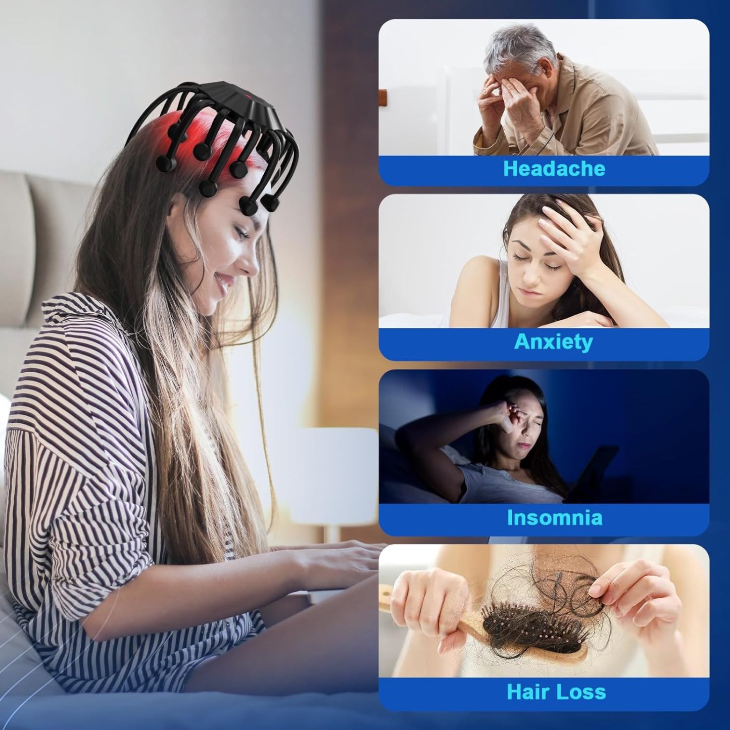 Nutrofuels™ Scalp Massager – Red Light Boost for Hair, Scalp & Relaxation