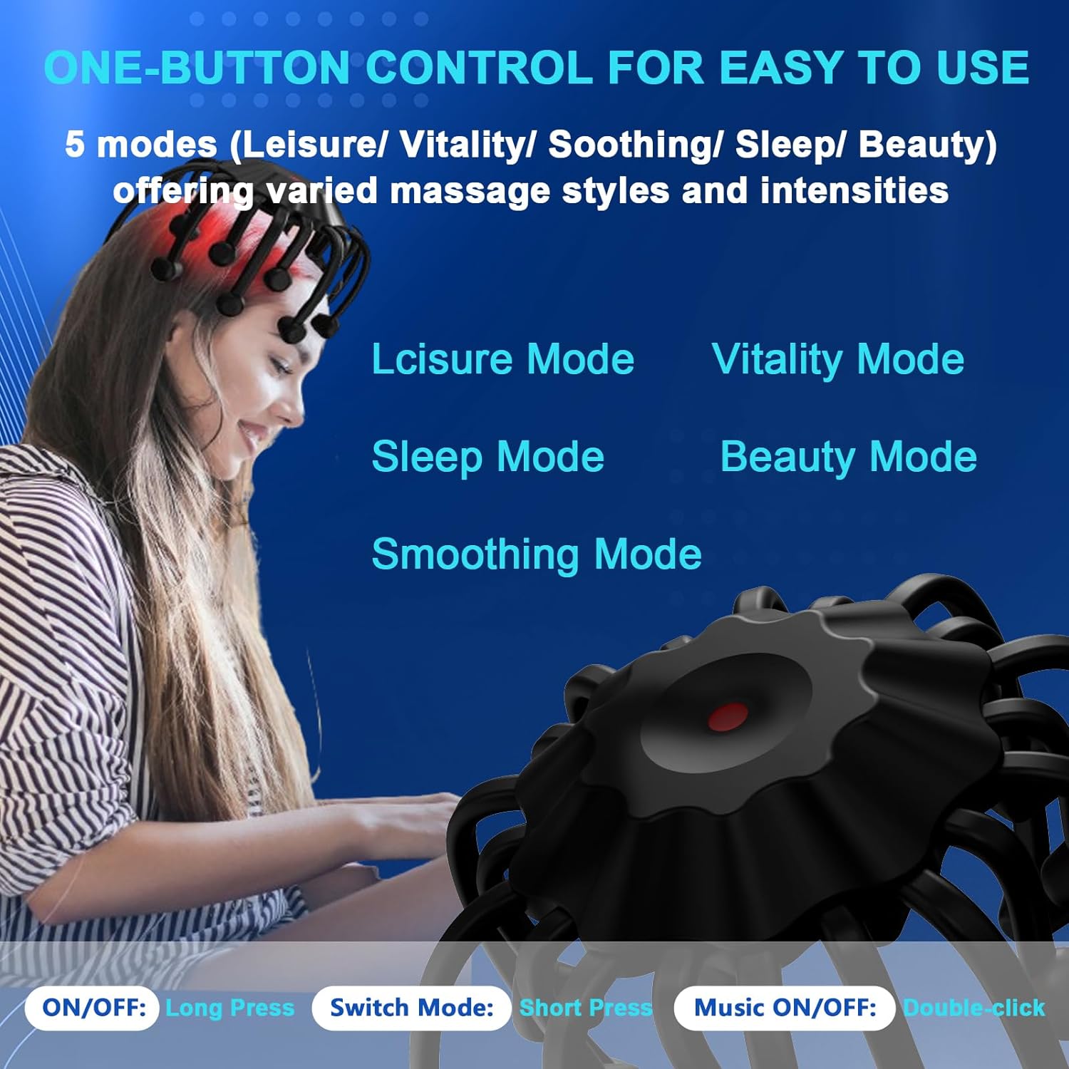 Nutrofuels™ Scalp Massager – Red Light Boost for Hair, Scalp & Relaxation