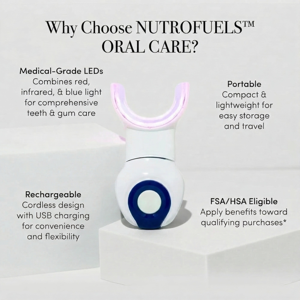 Nutrofuels™ LED Light Therapy System for Whiter Teeth & Healthier Gums
