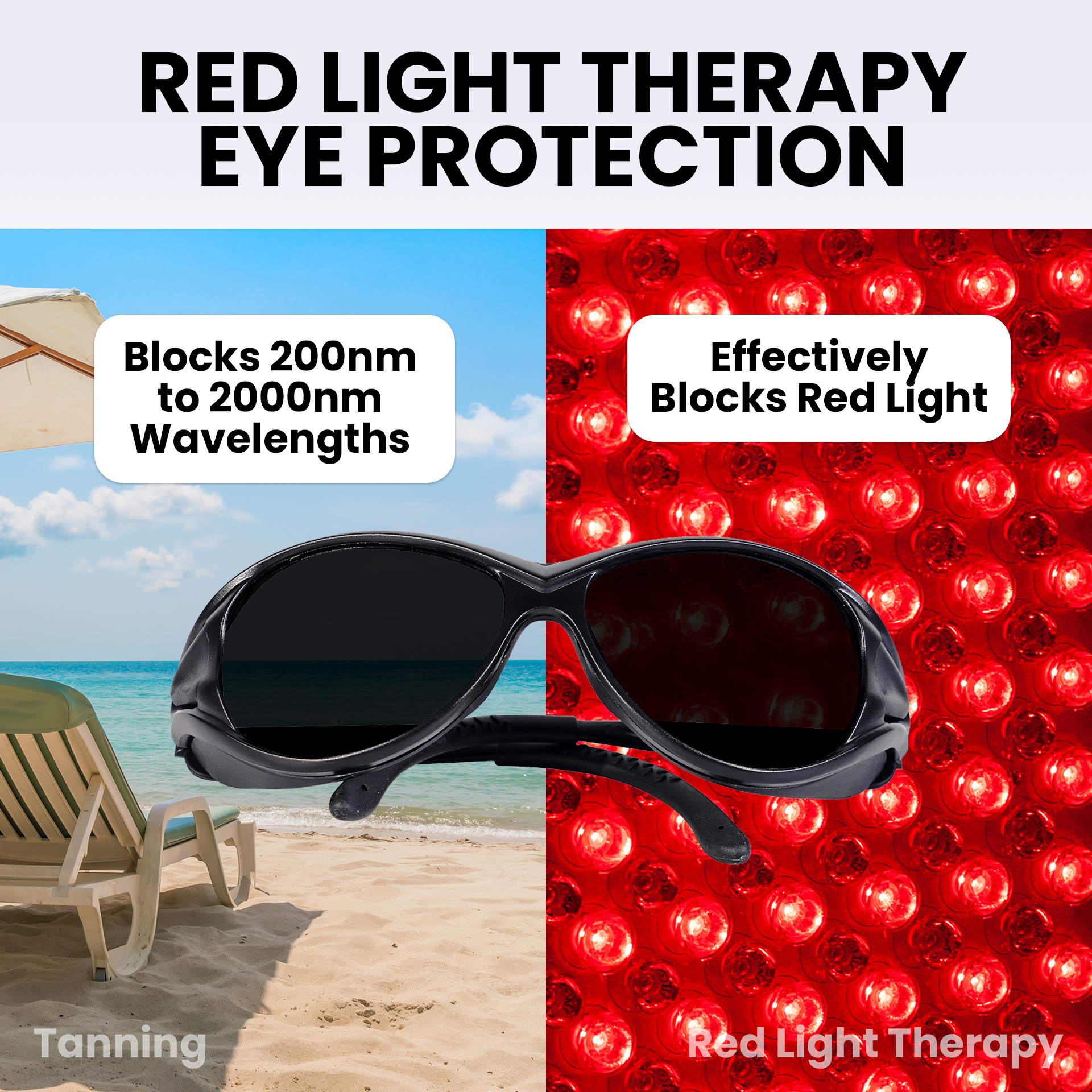 Nutrofuels™ Red Light Therapy Glasses – Advanced Eye Protection for LED & NIR Devices