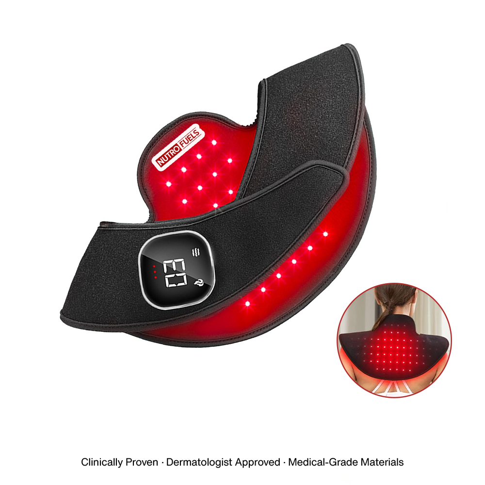 Nutrofuels™ Infrared Neck & Back Wrap – Red + NIR Light Therapy for Relief!