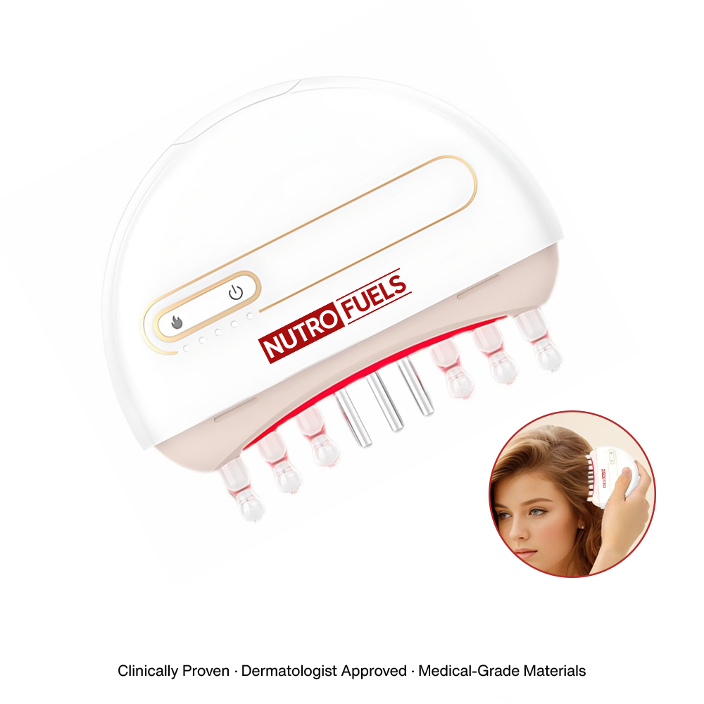 Nutrofuels™ Jade Scalp Massager Comb – Gua Sha Head Massage for Circulation