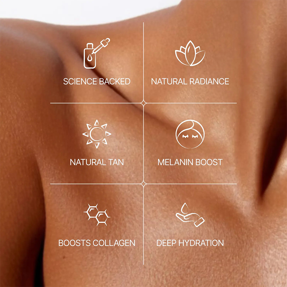 Nutrofuels Tanning Drops for a Natural Sun-Kissed Glow