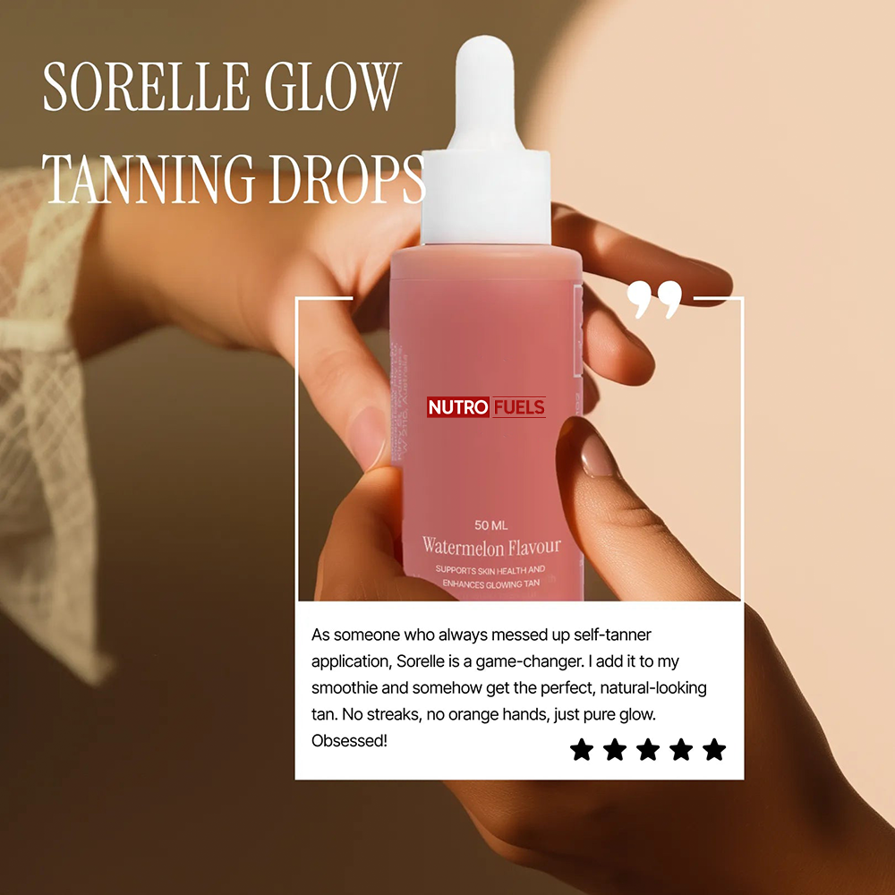 Nutrofuels Tanning Drops for a Natural Sun-Kissed Glow