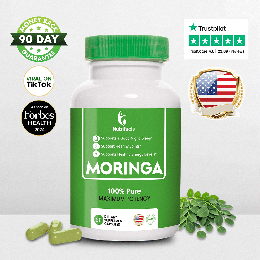 Moringa Capsules – 5X More Nutrients, 100% Organic & USA Made