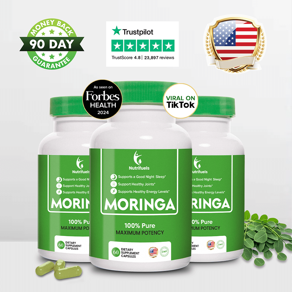 Moringa Capsules – 5X More Nutrients, 100% Organic & USA Made