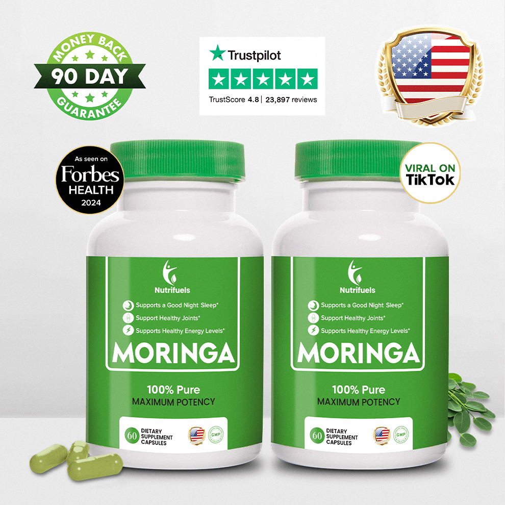 Moringa Capsules – 5X More Nutrients, 100% Organic & USA Made