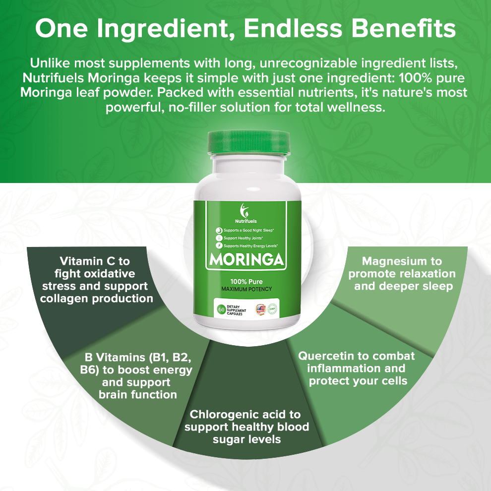 Moringa Capsules – 5X More Nutrients, 100% Organic & USA Made