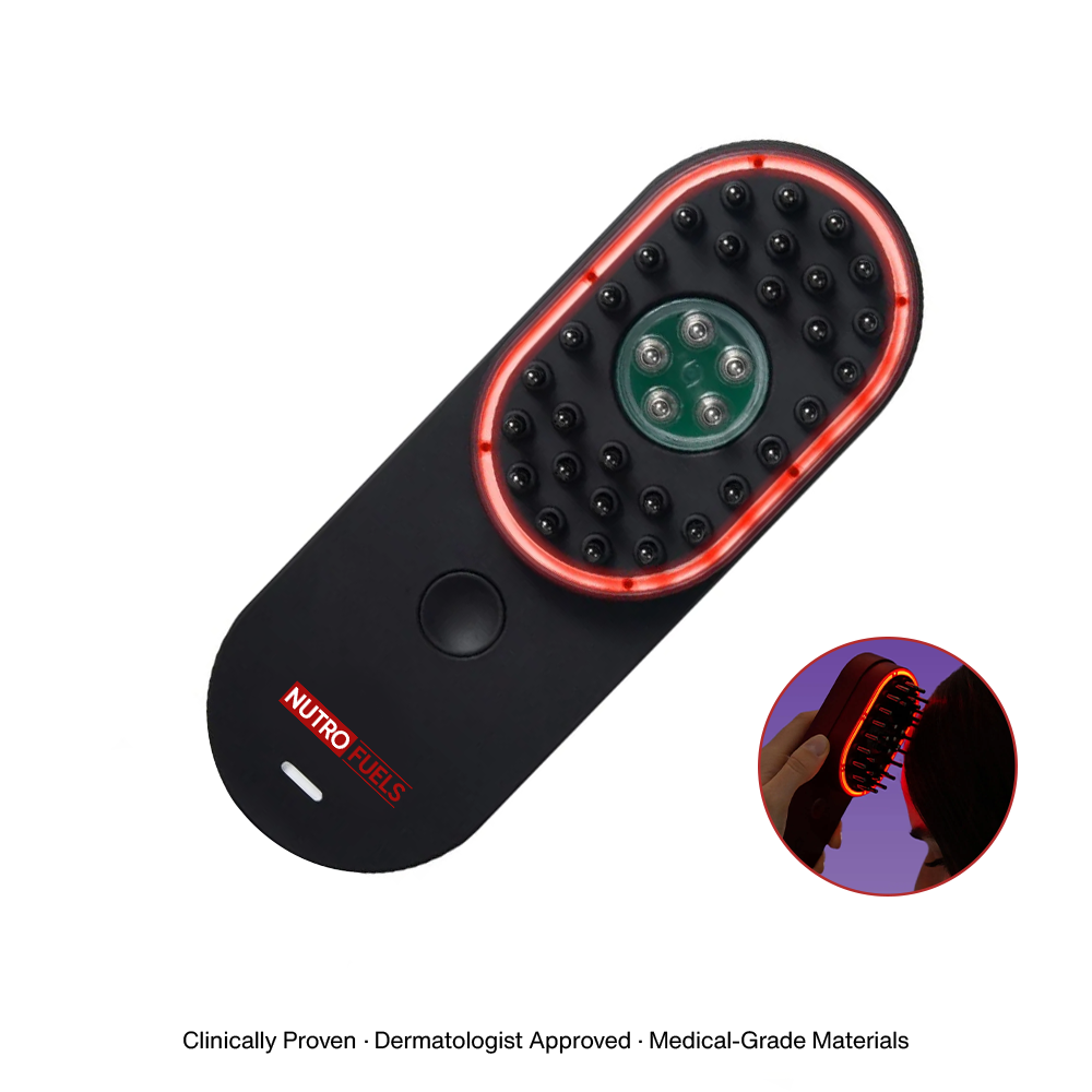 Nutrofuels™ Professional Red Light Therapy Hair Growth Tool with Scalp Massage