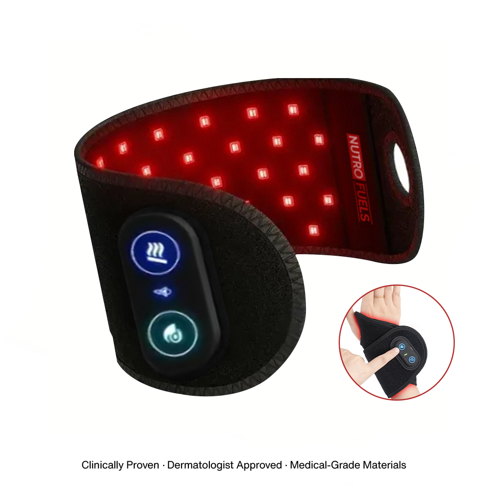 Nutrofuels™ Red Light Wrist Wrap – Carpal Tunnel, Arthritis & Nerve Pain Relief