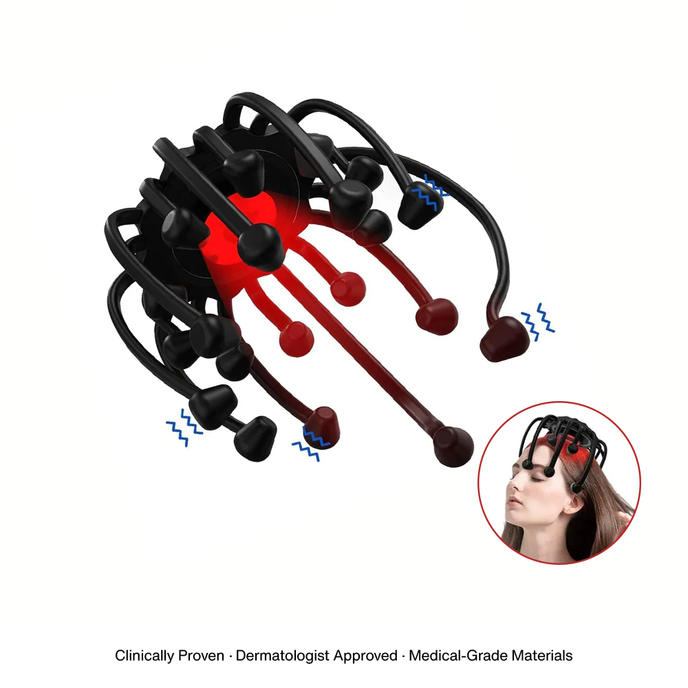 Nutrofuels™ Scalp Massager – Red Light Boost for Hair Growth & Relaxation