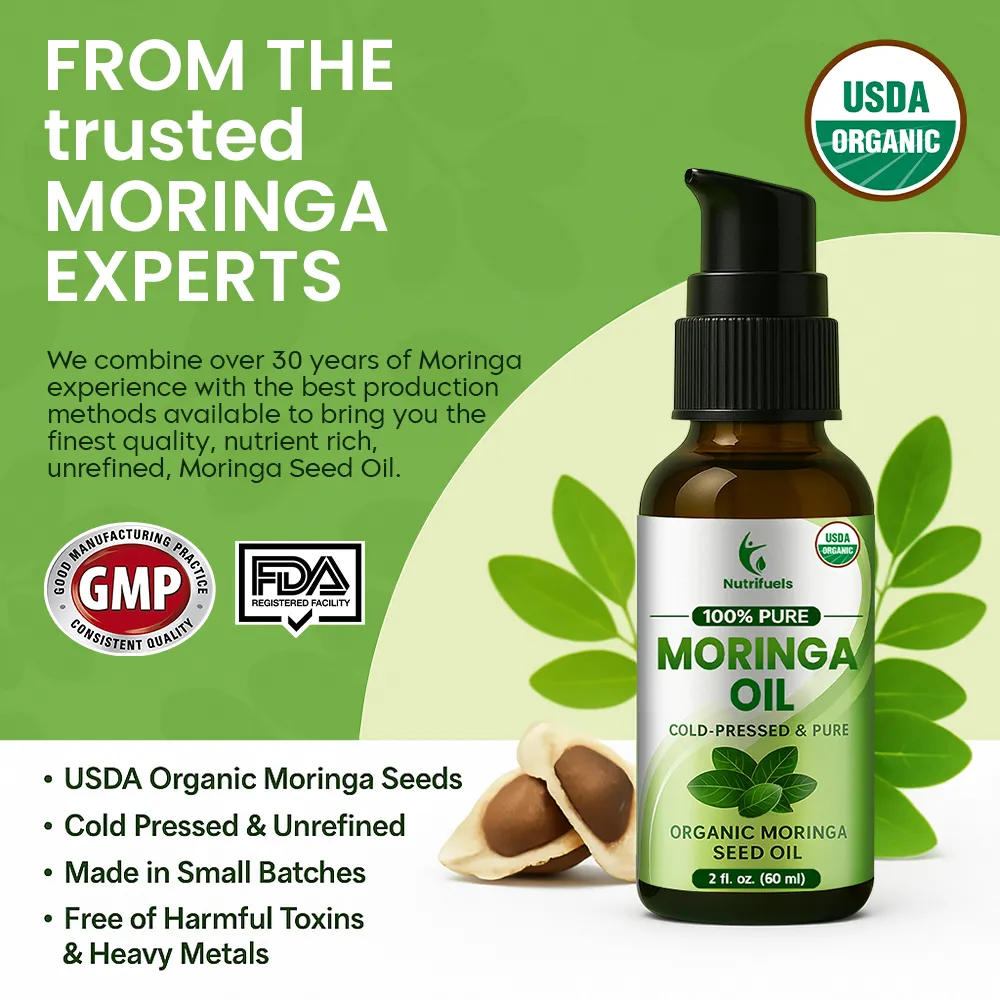 Organic Moringa Seed Oil Pura Vida 2oz (60ml)