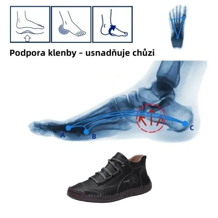 [🎁Dnes 50% sleva - Nenechte si to ujít] Ergonomicky navržené ortopedické boty - australská prémiová kůže + ručně šité 👞