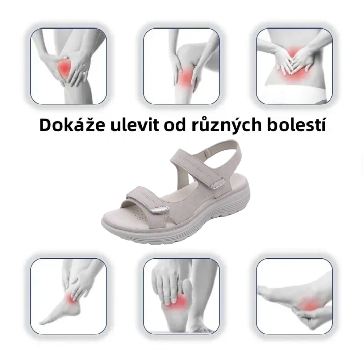 [🎁Dnes za poloviční cenu - Nenechte si to ujít] - Letní dámské ortopedické sandály s tlustou podrážkou a polstrováním