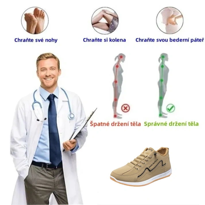 【🔥Dnes za poloviční cenu - nenechte si to ujít】 Ergonomicky navržená ortopedická obuv - design podpory klenby 👞Snadno se zbavte bolesti nohou