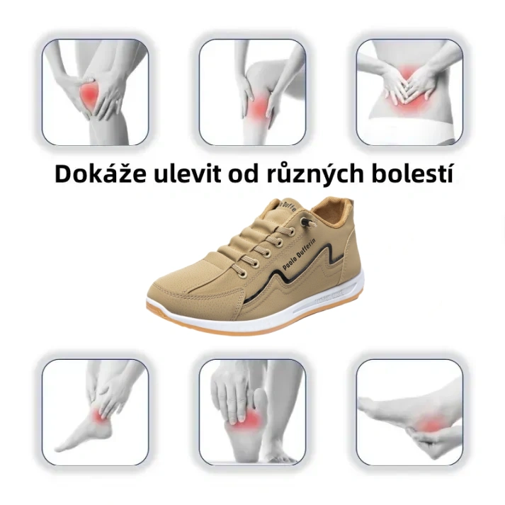 【🔥Dnes za poloviční cenu - nenechte si to ujít】 Ergonomicky navržená ortopedická obuv - design podpory klenby 👞Snadno se zbavte bolesti nohou