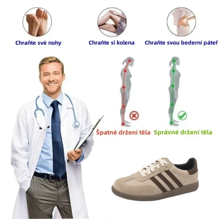 【🔥Dnes za poloviční cenu - nenechte si to ujít】 Ergonomicky navržená ortopedická obuv - design podpory klenby 👞Snadno se zbavte bolesti nohou