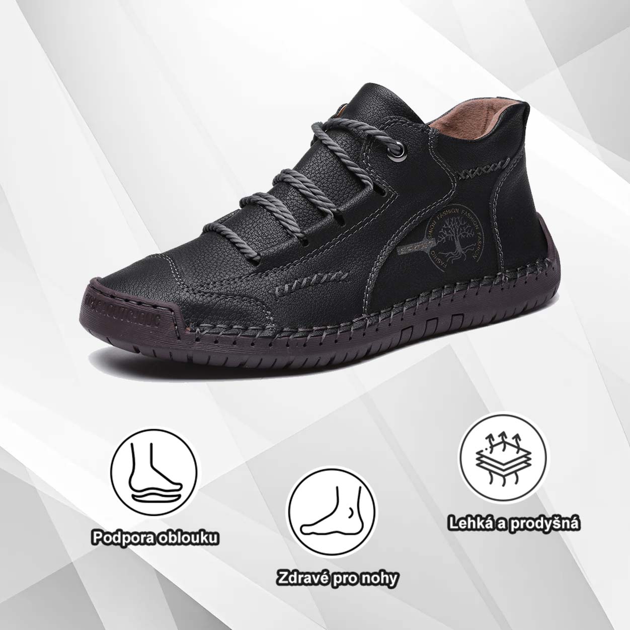 (🔥Dnes sleva 50 % – vezměte si to!) Prémiová stylová ortopedická obuv 👞 – Ergonomický design pro úlevu od bolesti