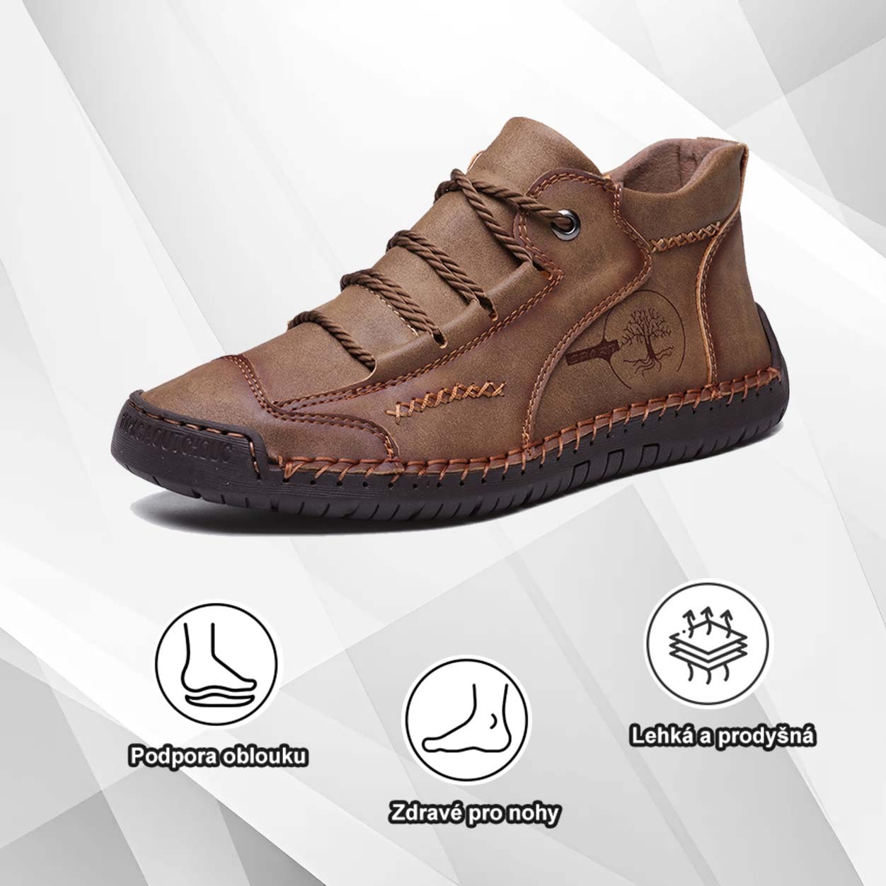 (🔥Dnes sleva 50 % – vezměte si to!) Prémiová stylová ortopedická obuv 👞 – Ergonomický design pro úlevu od bolesti