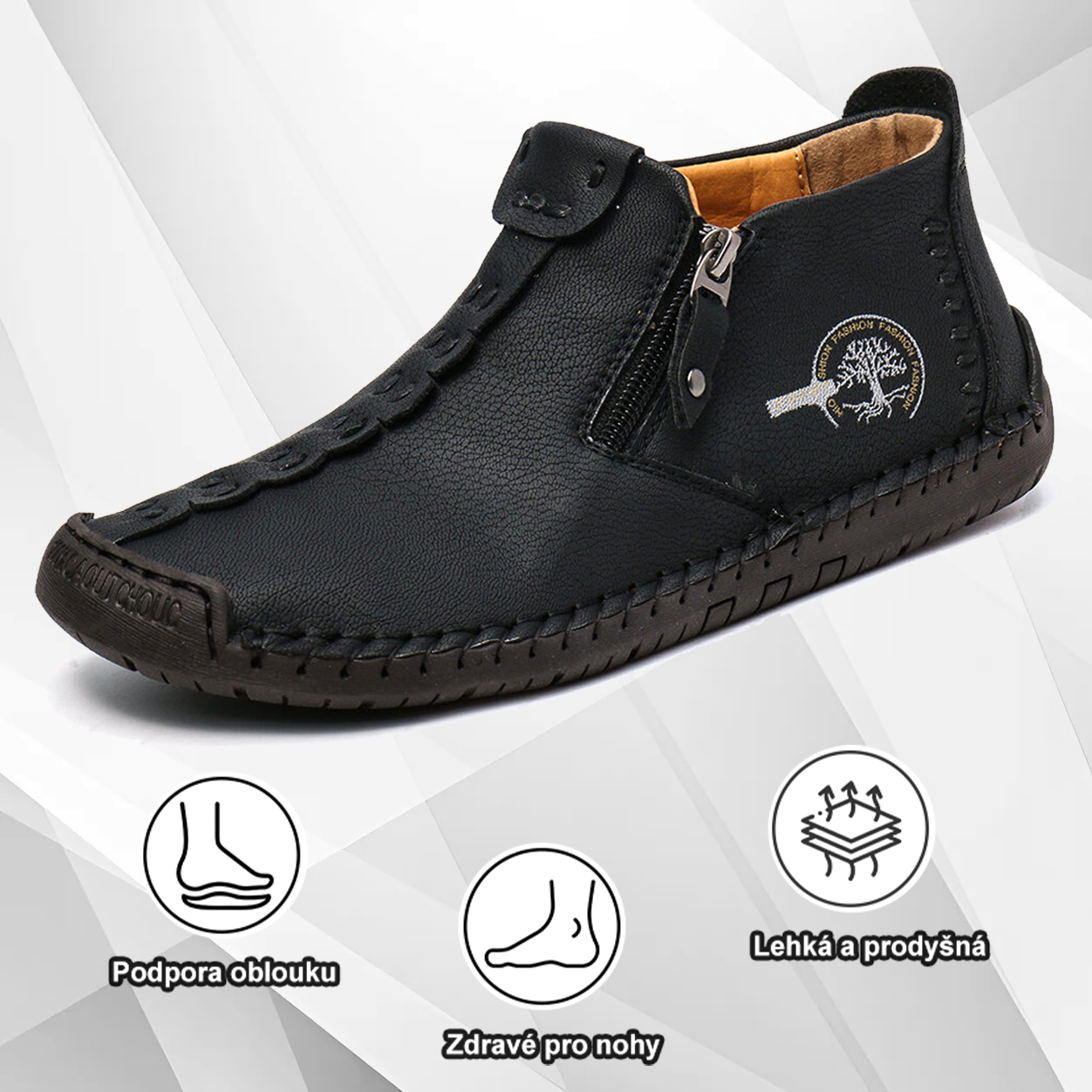 (🔥Dnes sleva 50 % – vezměte si to!) Prémiová stylová ortopedická obuv 👞 – Ergonomický design pro úlevu od bolesti
