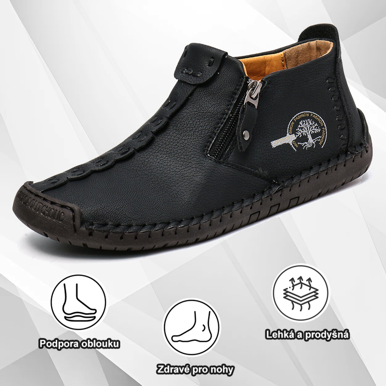(🔥Dnes sleva 50 % – vezměte si to!) Prémiová stylová ortopedická obuv 👞 – Ergonomický design pro úlevu od bolesti