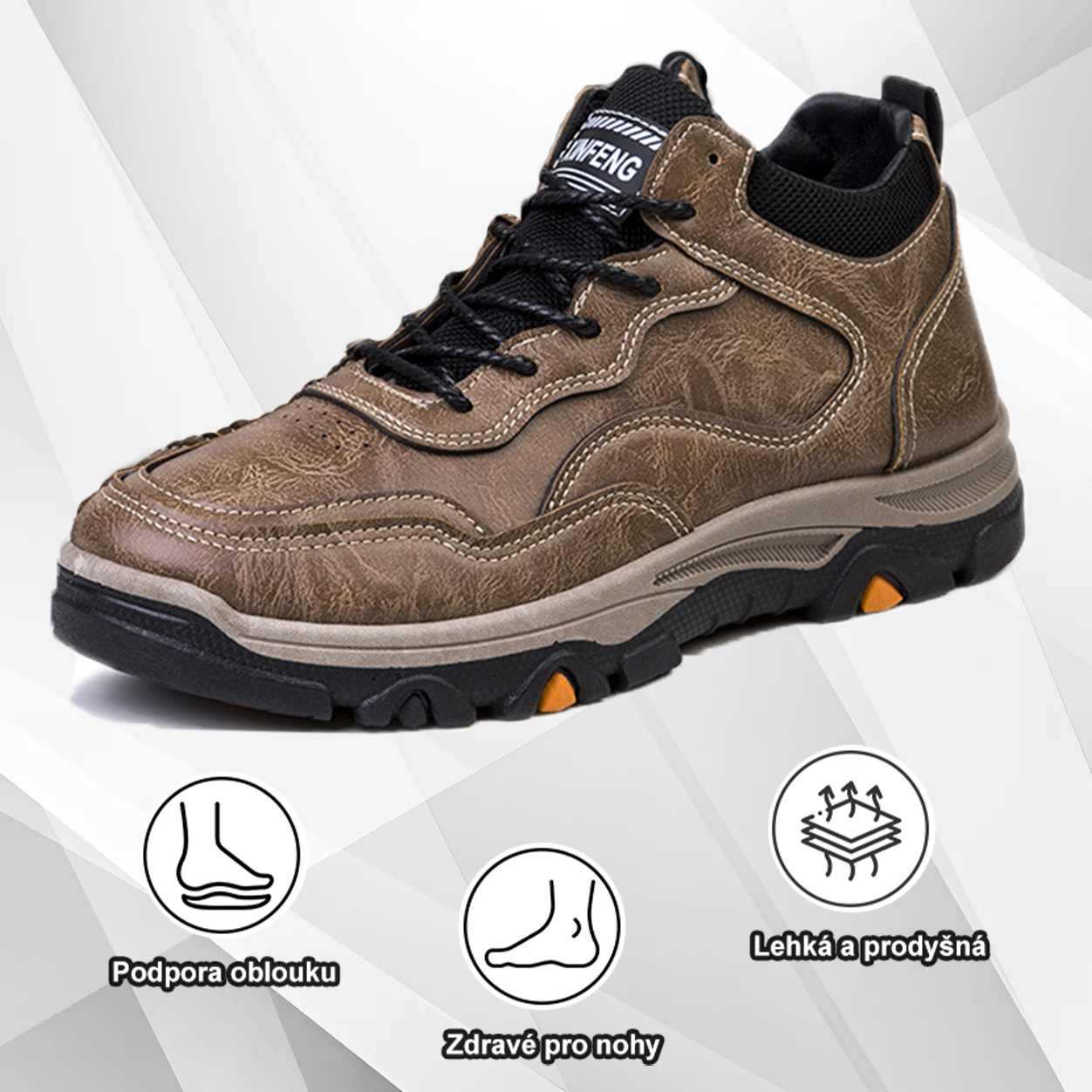 (🔥Dnes sleva 50 % – vezměte si to!) Prémiová stylová ortopedická obuv 👞 – Ergonomický design pro úlevu od bolesti