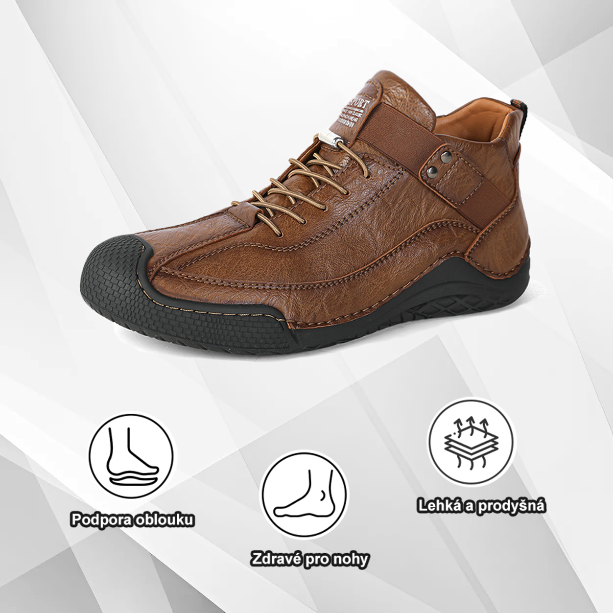 (🔥Dnes sleva 50 % – vezměte si to!) Prémiová stylová ortopedická obuv 👞 – Ergonomický design pro úlevu od bolesti