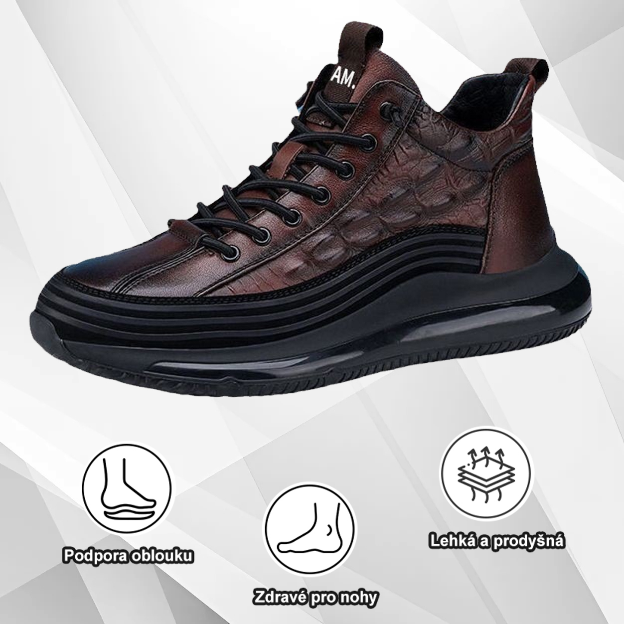 (🔥Dnes sleva 50 % – vezměte si to!) Prémiová stylová ortopedická obuv 👞 – Ergonomický design pro úlevu od bolesti