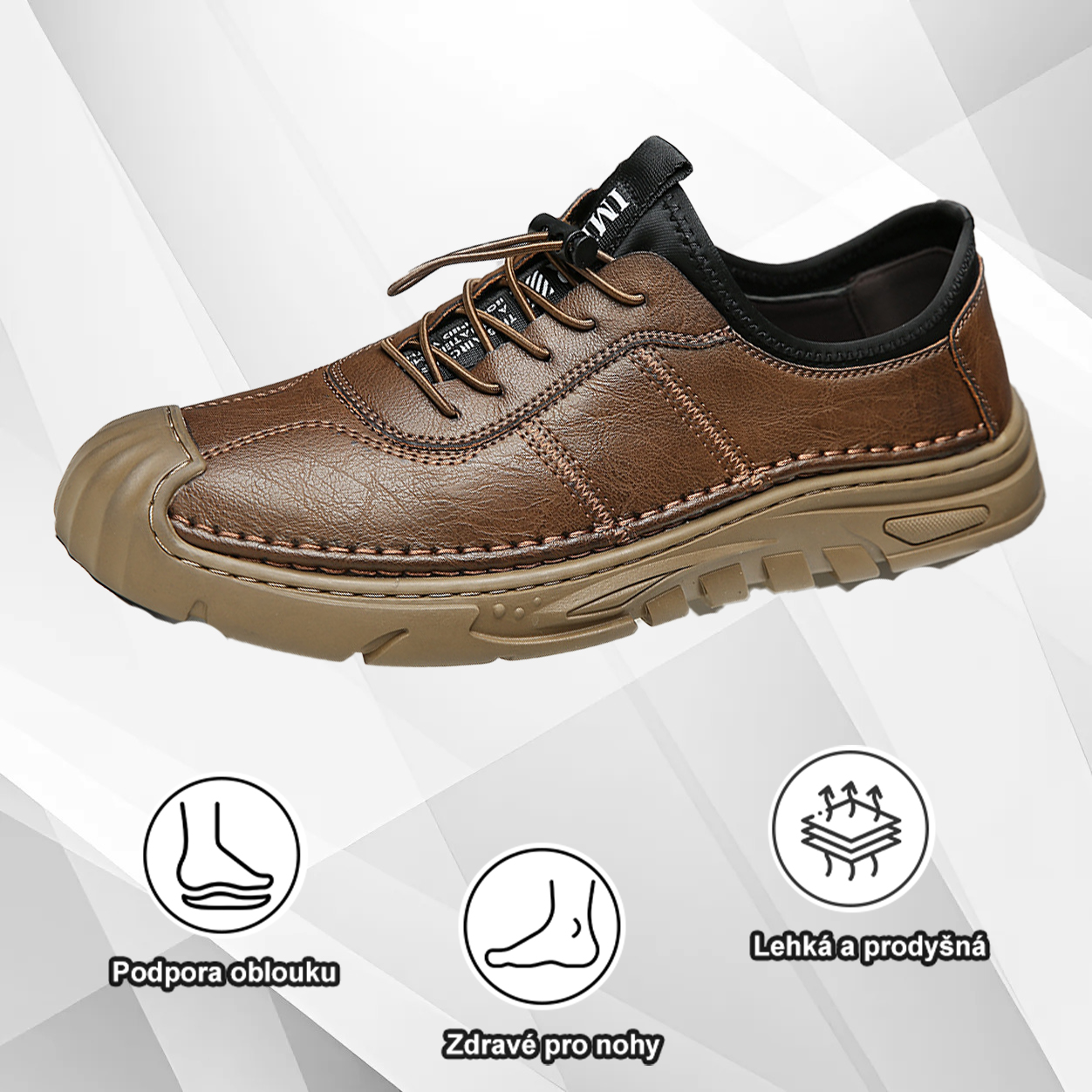 (🔥Dnes sleva 50 % – vezměte si to!) Prémiová stylová ortopedická obuv 👞 – Ergonomický design pro úlevu od bolesti