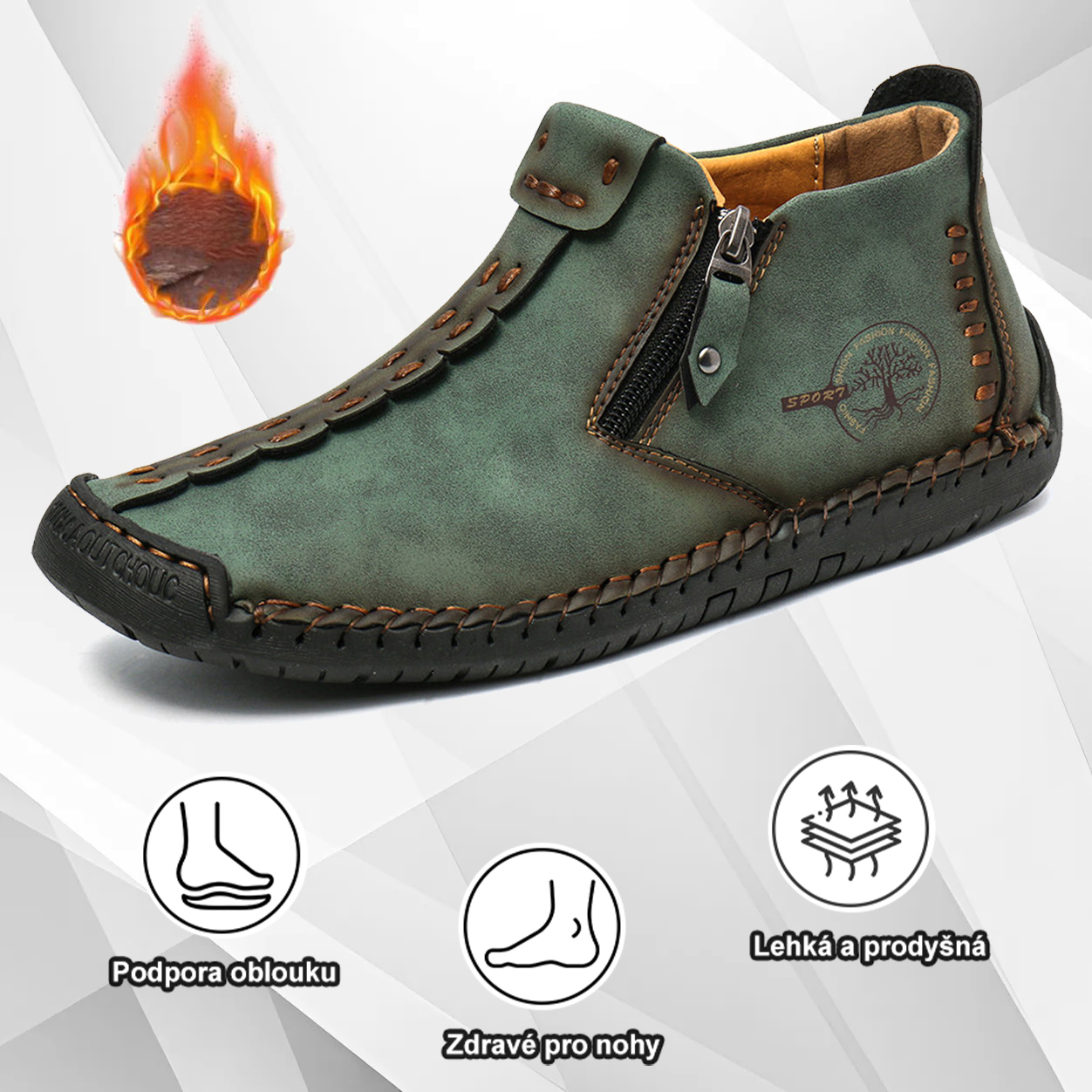 (🔥Dnes sleva 50 % – vezměte si to!) Prémiová stylová ortopedická obuv 👞 – Ergonomický design pro úlevu od bolesti