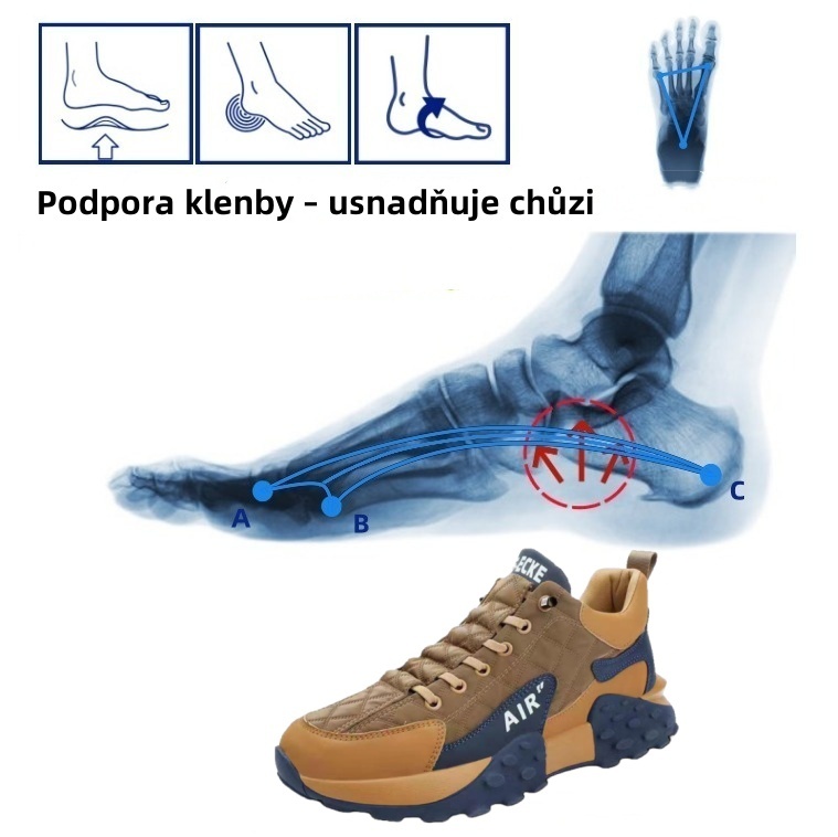 【🔥Dnes za poloviční cenu - nenechte si to ujít】 Ergonomicky navržená ortopedická obuv - design podpory klenby 👞Snadno se zbavte bolesti nohou
