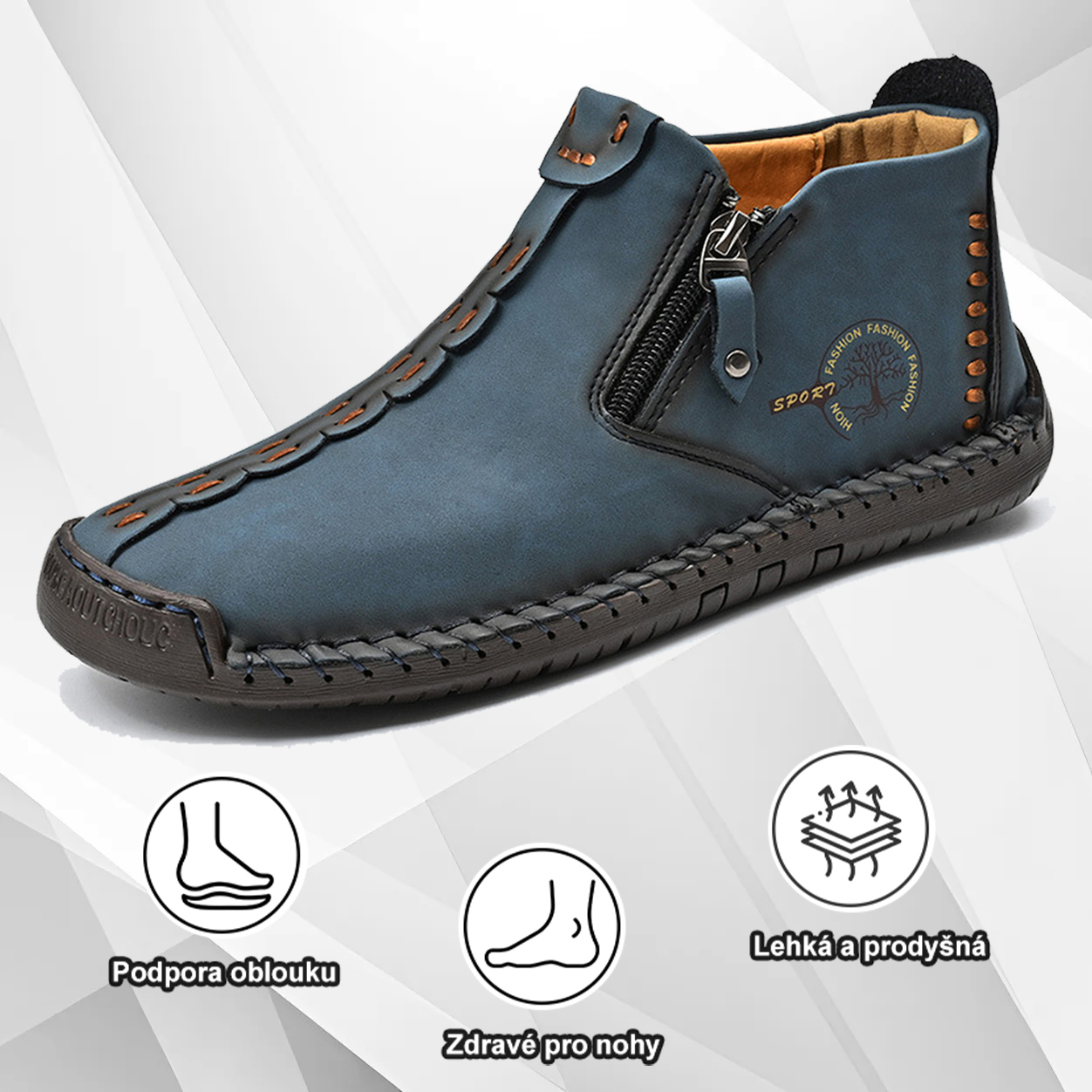 (🔥Dnes sleva 50 % – vezměte si to!) Prémiová stylová ortopedická obuv 👞 – Ergonomický design pro úlevu od bolesti
