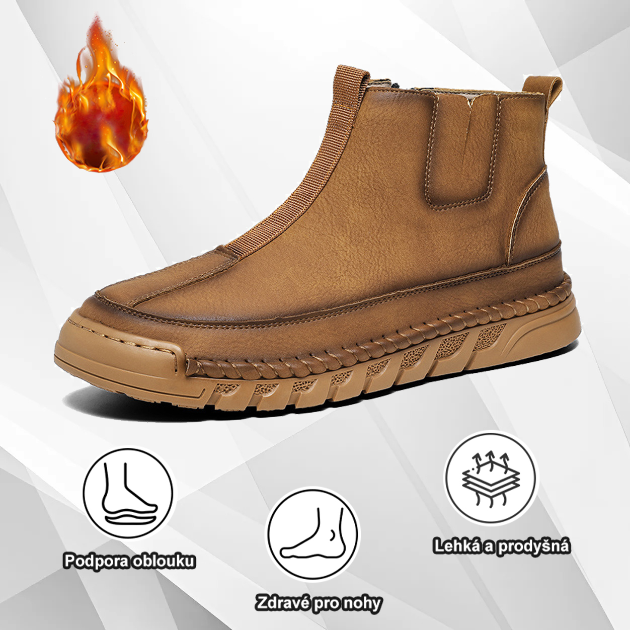 (🔥Dnes sleva 50 % – vezměte si to!) Prémiová stylová ortopedická obuv 👞 – Ergonomický design pro úlevu od bolesti