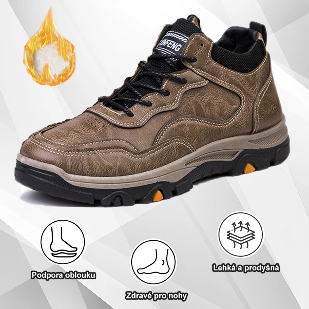 (🔥Dnes sleva 50 % – vezměte si to!) Prémiová stylová ortopedická obuv 👞 – Ergonomický design pro úlevu od bolesti