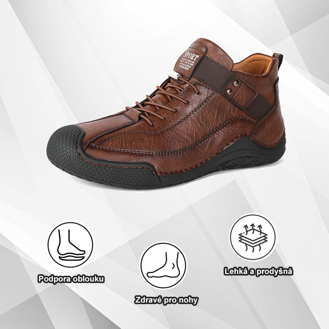 (🔥Dnes sleva 50 % – vezměte si to!) Prémiová stylová ortopedická obuv 👞 – Ergonomický design pro úlevu od bolesti