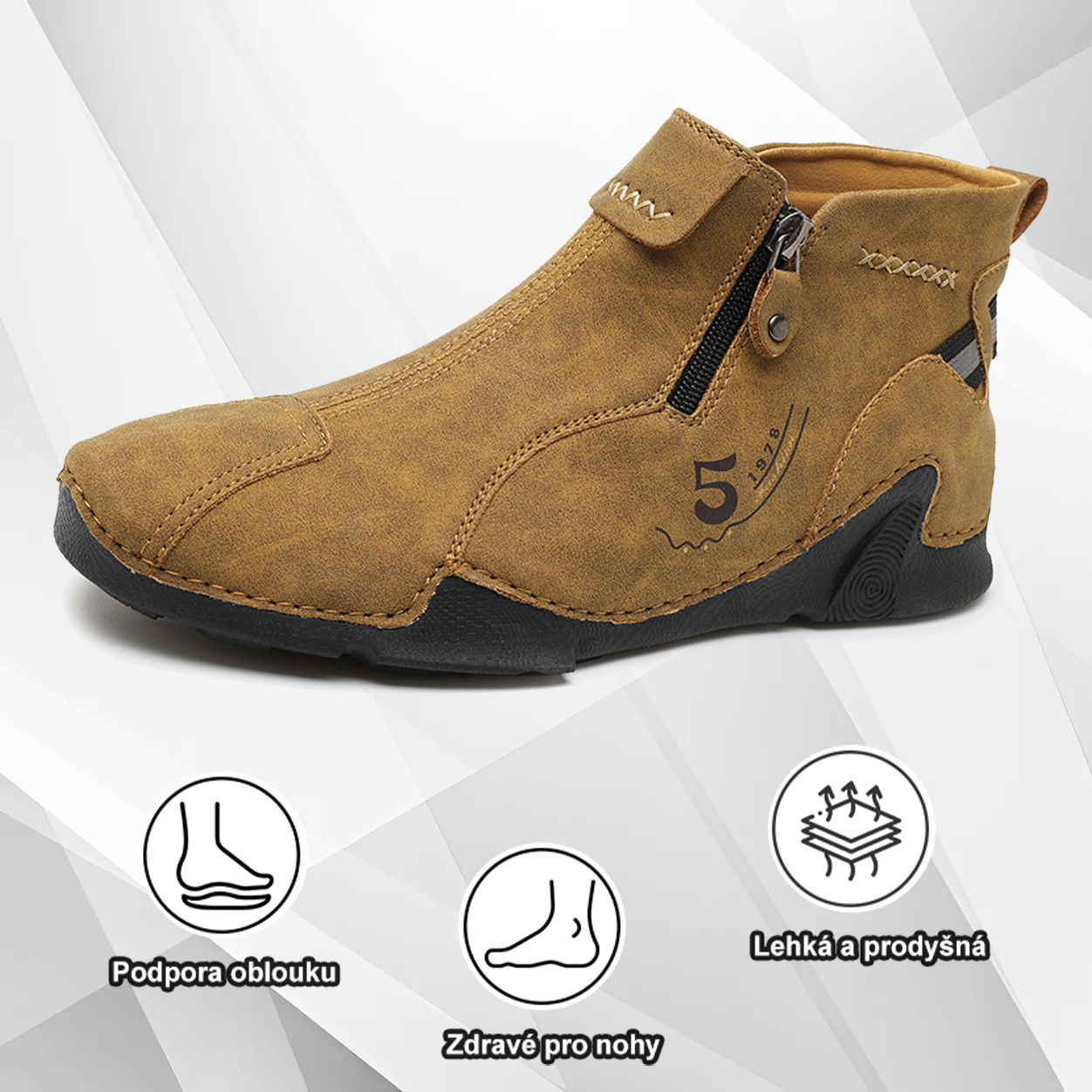 (🔥Dnes sleva 50 % – vezměte si to!) Prémiová stylová ortopedická obuv 👞 – Ergonomický design pro úlevu od bolesti