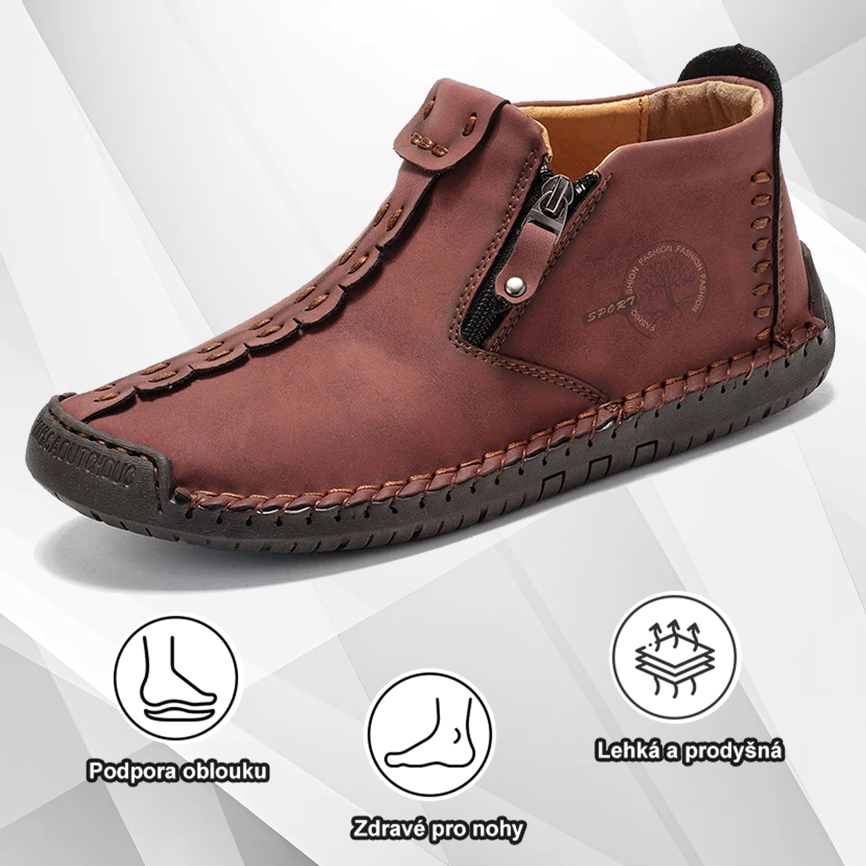 (🔥Dnes sleva 50 % – vezměte si to!) Prémiová stylová ortopedická obuv 👞 – Ergonomický design pro úlevu od bolesti